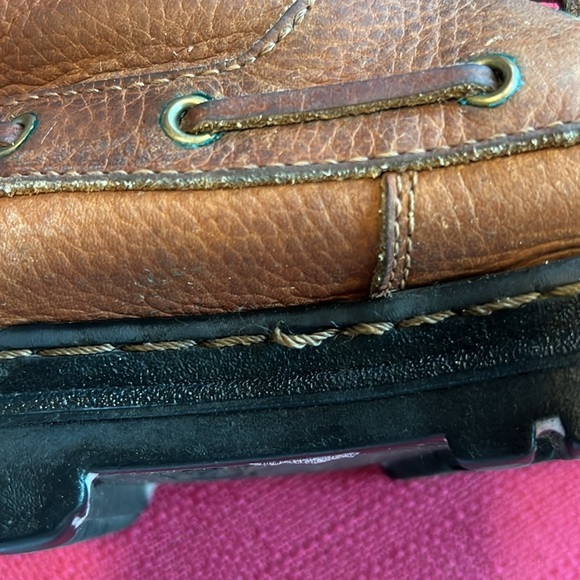 Justin LO991 Chip Brown Leather Lace-Up Moc Toe Chukka Boots Women US 8 medium - Picture 12 of 15